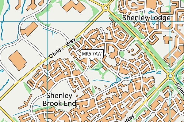 MK5 7AW map - OS VectorMap District (Ordnance Survey)