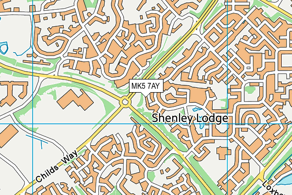 MK5 7AY map - OS VectorMap District (Ordnance Survey)