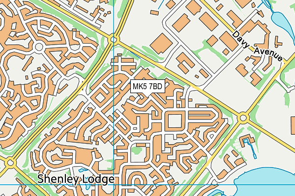 MK5 7BD map - OS VectorMap District (Ordnance Survey)