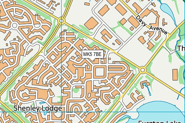 MK5 7BE map - OS VectorMap District (Ordnance Survey)