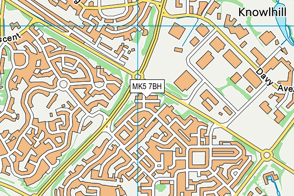 MK5 7BH map - OS VectorMap District (Ordnance Survey)