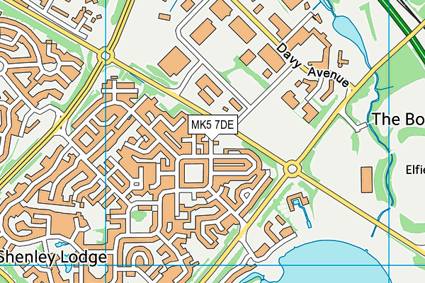 MK5 7DE map - OS VectorMap District (Ordnance Survey)