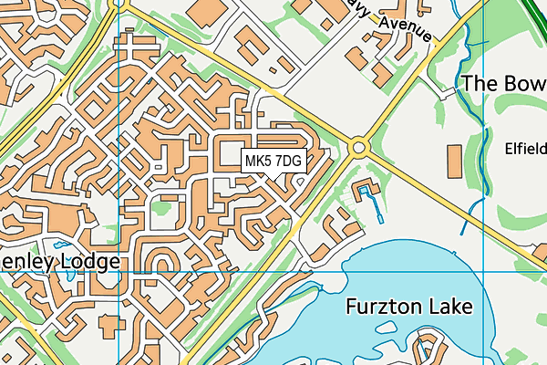 MK5 7DG map - OS VectorMap District (Ordnance Survey)