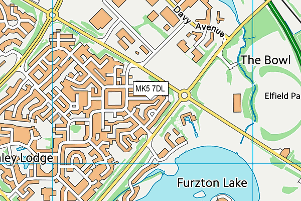 MK5 7DL map - OS VectorMap District (Ordnance Survey)