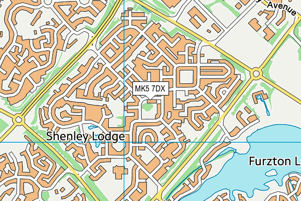 MK5 7DX map - OS VectorMap District (Ordnance Survey)