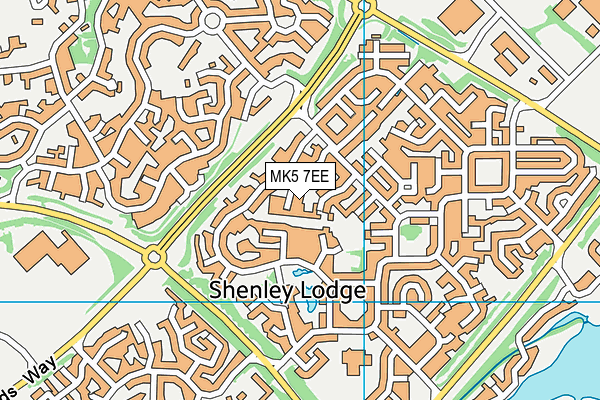 MK5 7EE map - OS VectorMap District (Ordnance Survey)