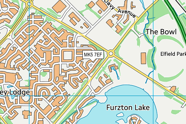 MK5 7EF map - OS VectorMap District (Ordnance Survey)