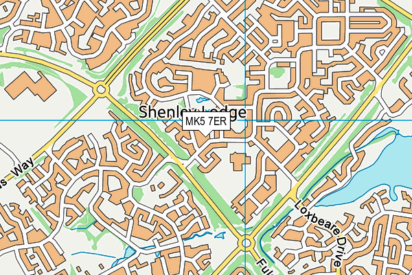 MK5 7ER map - OS VectorMap District (Ordnance Survey)
