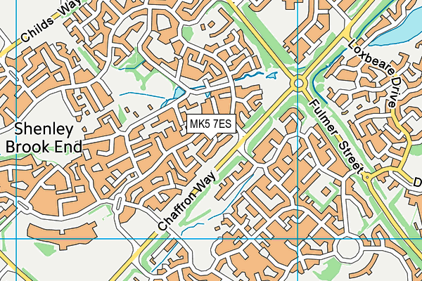MK5 7ES map - OS VectorMap District (Ordnance Survey)