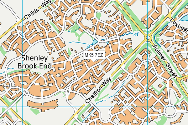 MK5 7EZ map - OS VectorMap District (Ordnance Survey)