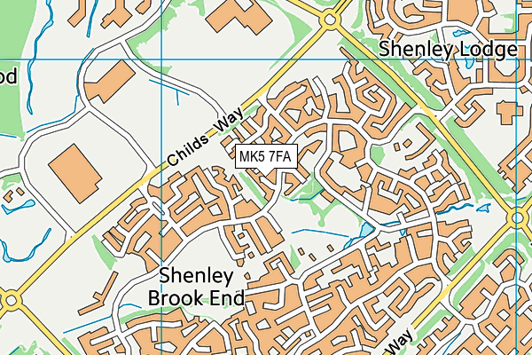 MK5 7FA map - OS VectorMap District (Ordnance Survey)