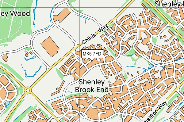 MK5 7FD map - OS VectorMap District (Ordnance Survey)