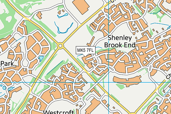 MK5 7FL map - OS VectorMap District (Ordnance Survey)