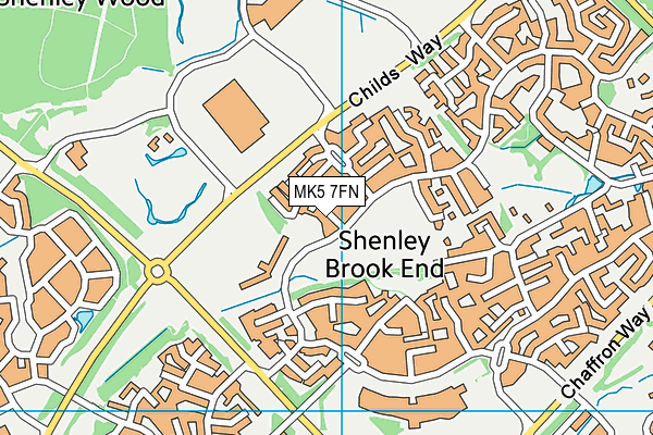 MK5 7FN map - OS VectorMap District (Ordnance Survey)