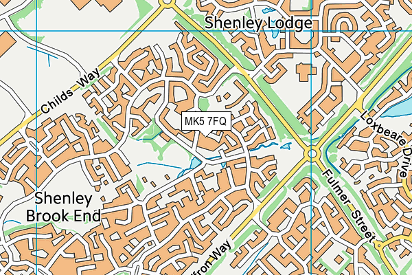 MK5 7FQ map - OS VectorMap District (Ordnance Survey)