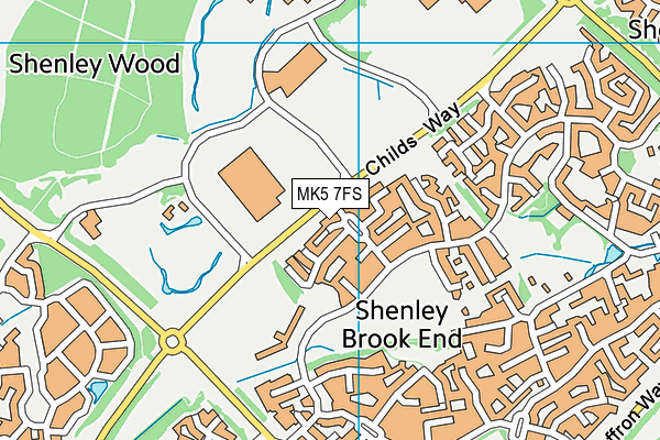 MK5 7FS map - OS VectorMap District (Ordnance Survey)