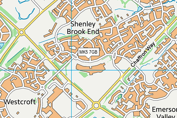 MK5 7GB map - OS VectorMap District (Ordnance Survey)