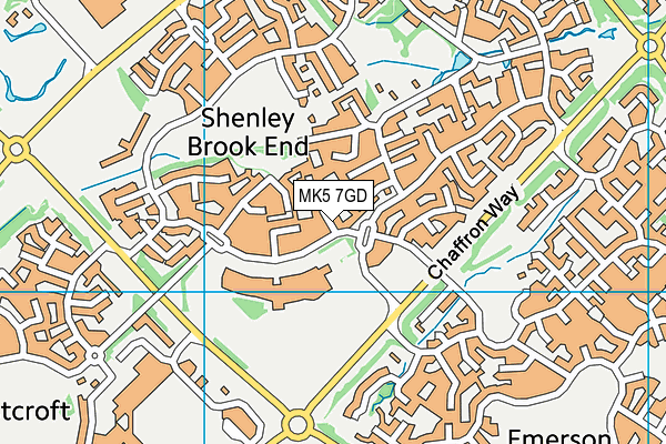 MK5 7GD map - OS VectorMap District (Ordnance Survey)