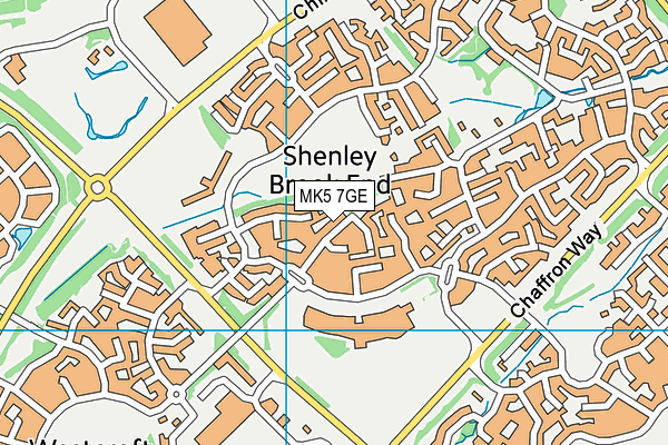 MK5 7GE map - OS VectorMap District (Ordnance Survey)