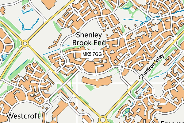 MK5 7GG map - OS VectorMap District (Ordnance Survey)