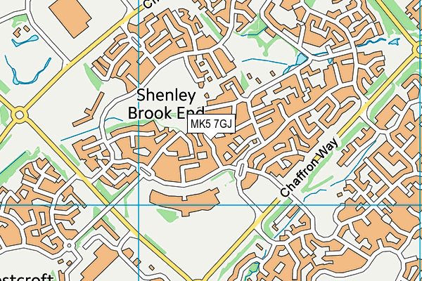 MK5 7GJ map - OS VectorMap District (Ordnance Survey)