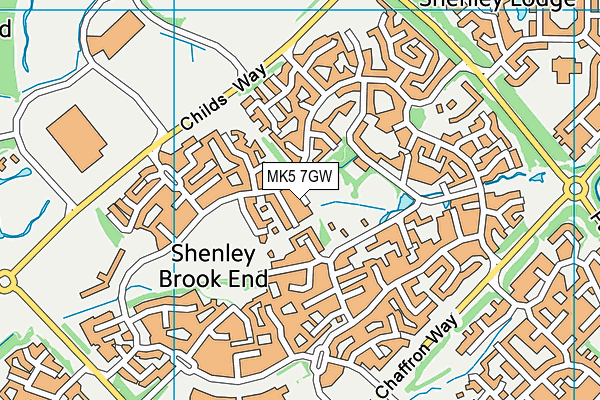 MK5 7GW map - OS VectorMap District (Ordnance Survey)