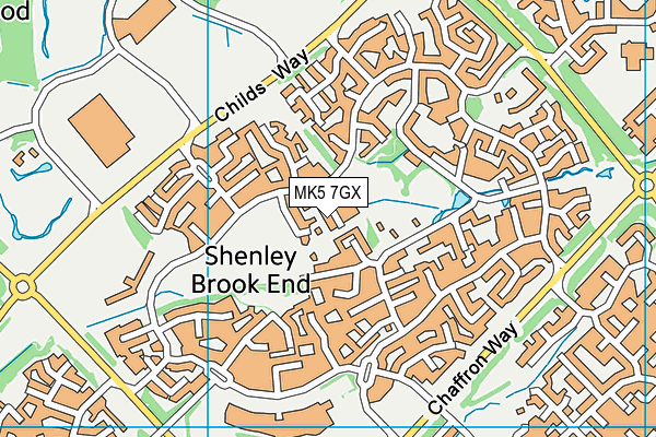 MK5 7GX map - OS VectorMap District (Ordnance Survey)