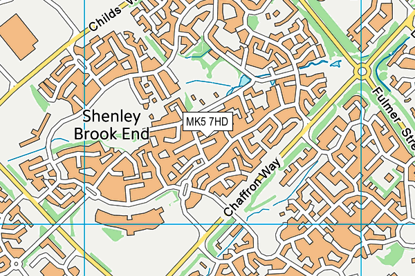 MK5 7HD map - OS VectorMap District (Ordnance Survey)