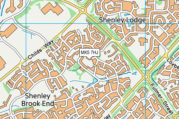 MK5 7HJ map - OS VectorMap District (Ordnance Survey)