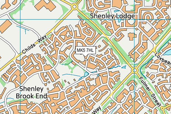 MK5 7HL map - OS VectorMap District (Ordnance Survey)