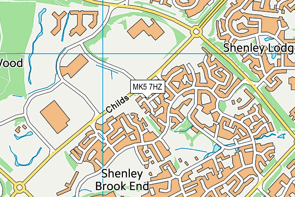MK5 7HZ map - OS VectorMap District (Ordnance Survey)