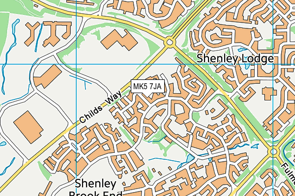 MK5 7JA map - OS VectorMap District (Ordnance Survey)