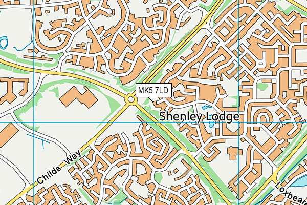 MK5 7LD map - OS VectorMap District (Ordnance Survey)