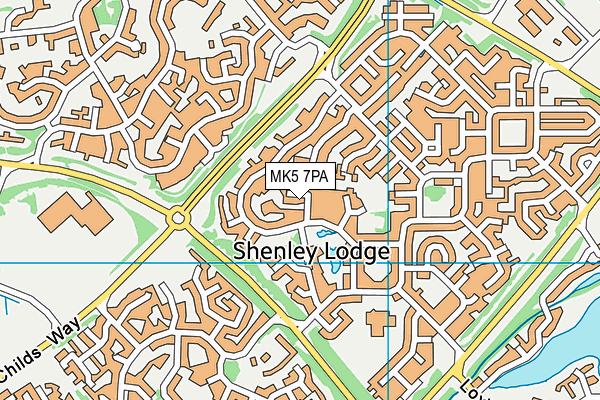 MK5 7PA map - OS VectorMap District (Ordnance Survey)