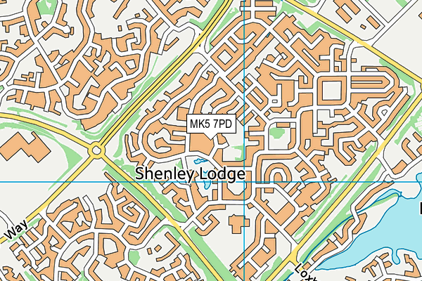 MK5 7PD map - OS VectorMap District (Ordnance Survey)