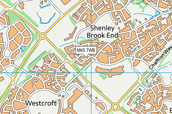 MK5 7WB map - OS VectorMap District (Ordnance Survey)