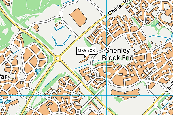 MK5 7XX map - OS VectorMap District (Ordnance Survey)