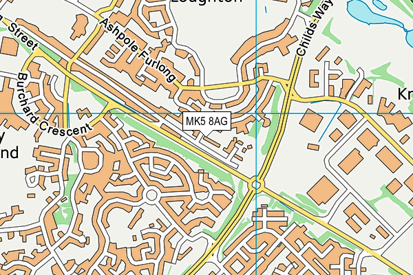 MK5 8AG map - OS VectorMap District (Ordnance Survey)