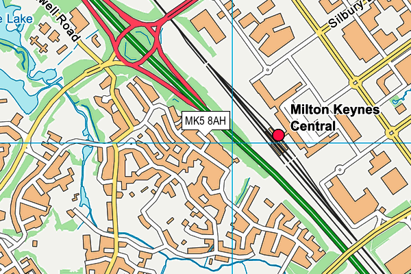 MK5 8AH map - OS VectorMap District (Ordnance Survey)