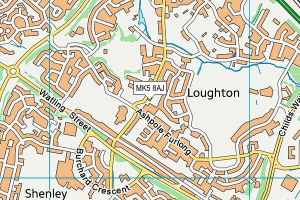 MK5 8AJ map - OS VectorMap District (Ordnance Survey)