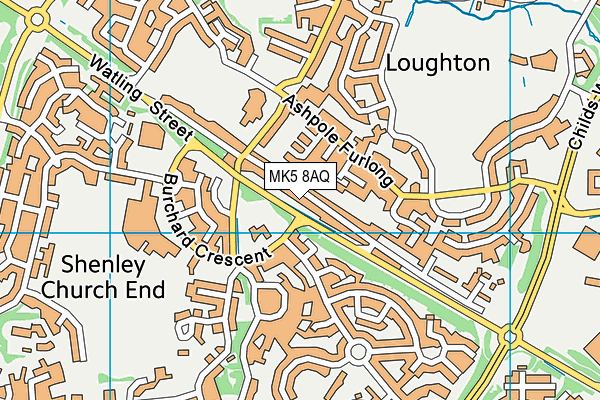 MK5 8AQ map - OS VectorMap District (Ordnance Survey)