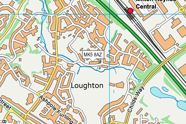 MK5 8AZ map - OS VectorMap District (Ordnance Survey)