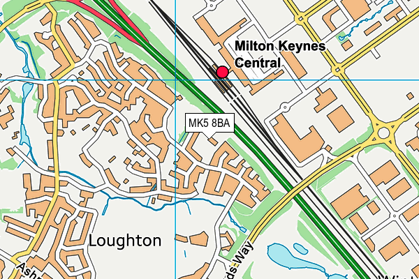 MK5 8BA map - OS VectorMap District (Ordnance Survey)