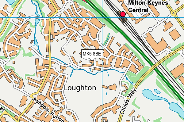 MK5 8BE map - OS VectorMap District (Ordnance Survey)