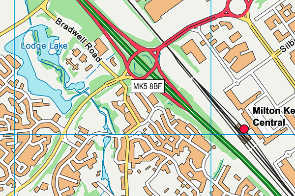 MK5 8BF map - OS VectorMap District (Ordnance Survey)