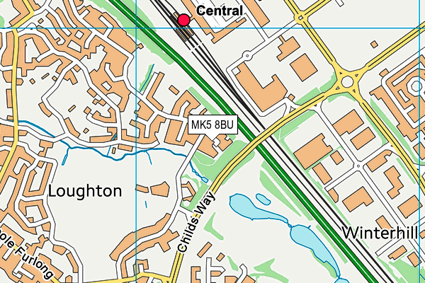 MK5 8BU map - OS VectorMap District (Ordnance Survey)