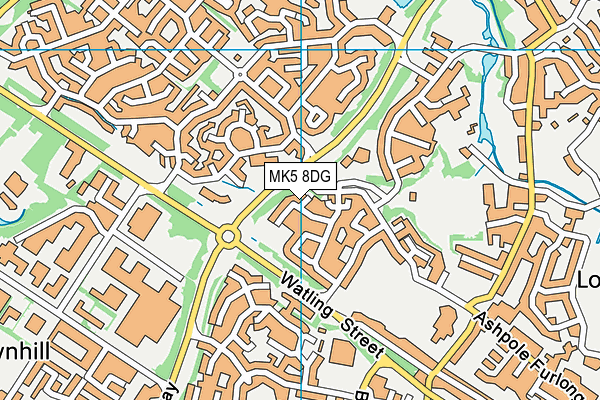 MK5 8DG map - OS VectorMap District (Ordnance Survey)