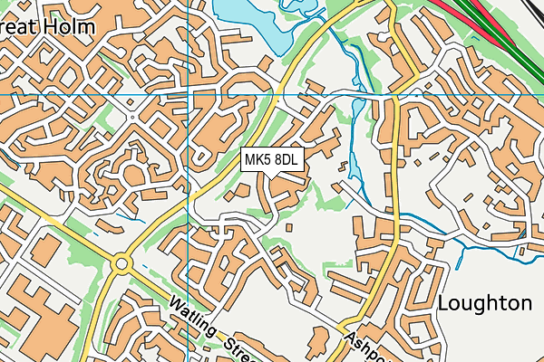 MK5 8DL map - OS VectorMap District (Ordnance Survey)