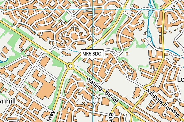 MK5 8DQ map - OS VectorMap District (Ordnance Survey)