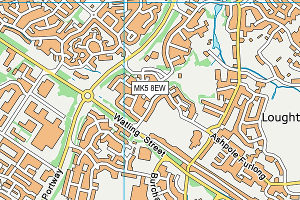 MK5 8EW map - OS VectorMap District (Ordnance Survey)